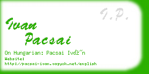 ivan pacsai business card